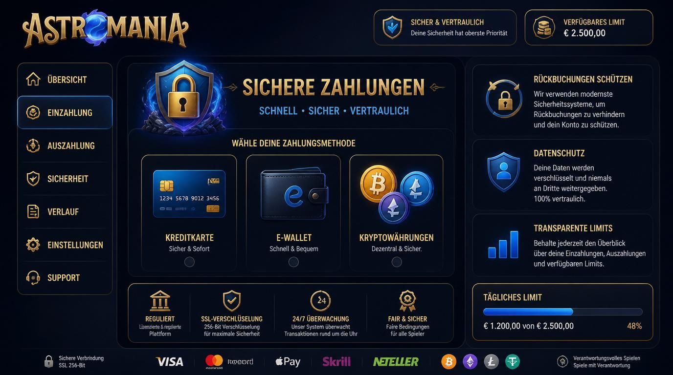Schloss und Schutzschild mit Zahlungsmethoden